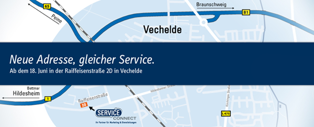 Neue Adresse, gleicher Service.